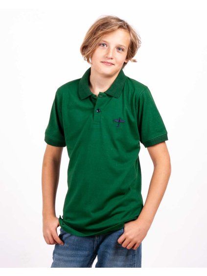 detske zelene polo tricko spitfire pilot eeroplane 01