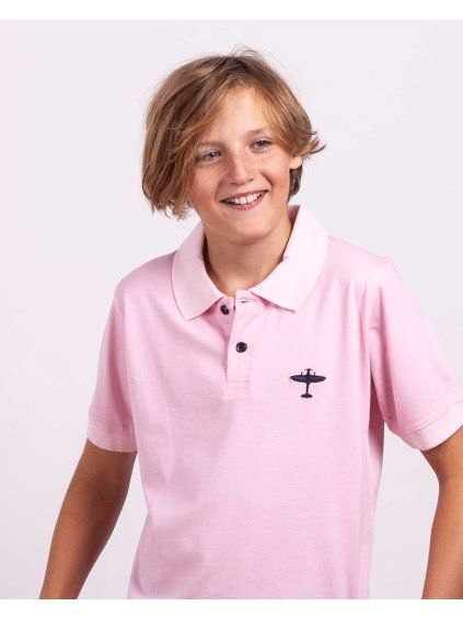 detske ruzove polo tricko letadlo spitfire pilot eeroplane 03
