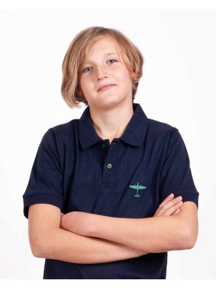 detske navy polo tricko spitfire pilot eeroplane02