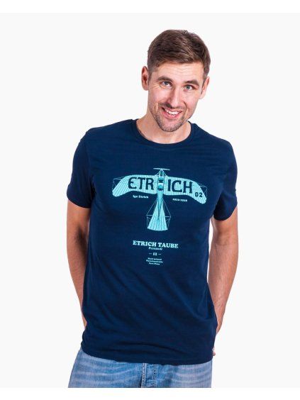 tricko s letadlem etrich taube eeroplane navy01