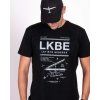 cerne tricko s potiskem letiste benesov lkbe eeroplane bio bavlna