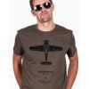 khaki tricko s potiskem letoun focke wulf fw190 eeroplane detail
