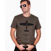 khaki tricko s potiskem letoun focke wulf fw190 eeroplane