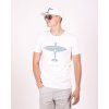 mens white tshirt print spitfire aircraft produced by eeroplane brand